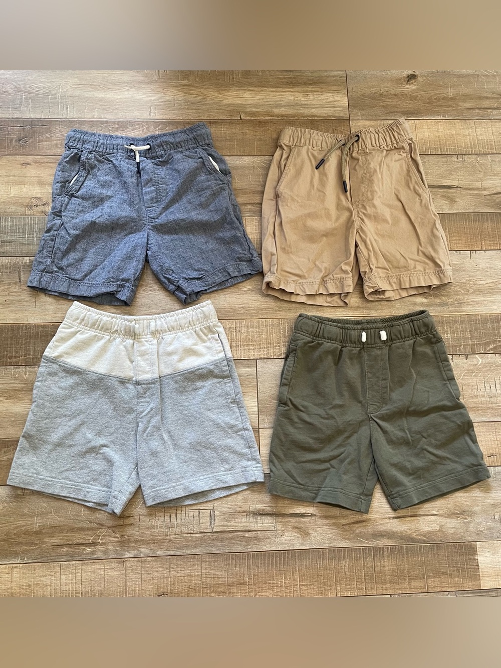 Tommy Bahama Boys Shorts Lot 4 Size 5/6 Khaki Blue Pull On Casual Play